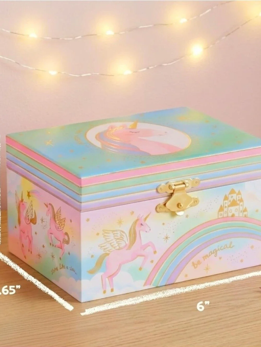 Giggle & Honey Musical Unicorn Jewelry Box For Girls NWT